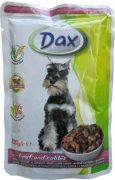 DAX kapsička hovädzie, králičie pre psov - 100g
