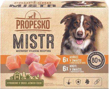 PROPESKO MISTR filetky kuracie a morčacie v omáčke - 12x85g